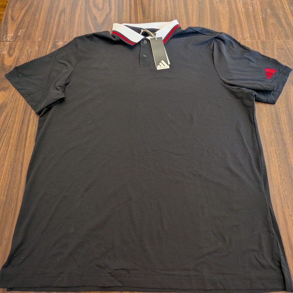 Adidas Men's Black Polo Shirt